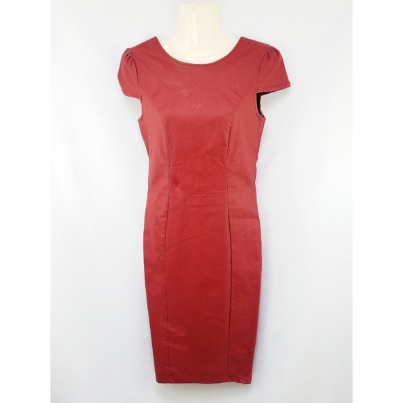 Joyce Leslie Red Bodycon Open Back Dress M - Picture 1 of 8